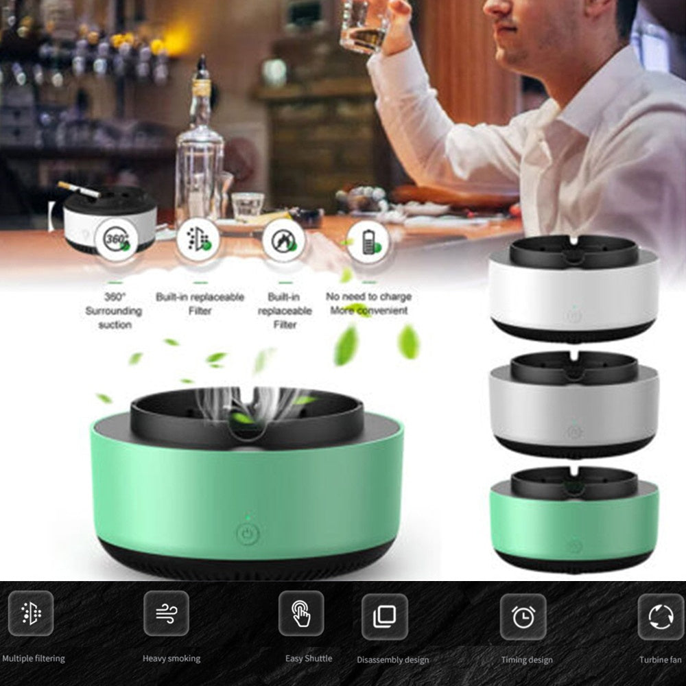 Smoke-free air purification ashtray negative ion purification practical automatic purifier ashtray portable car ashtray small tool